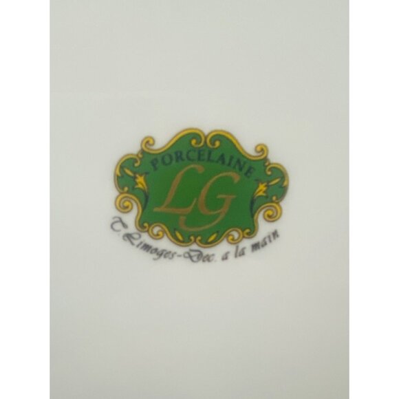 Porcelaine LG Limoges Hand Painted Decorative Plate With Children & Dog Design - Picture 3 of 7